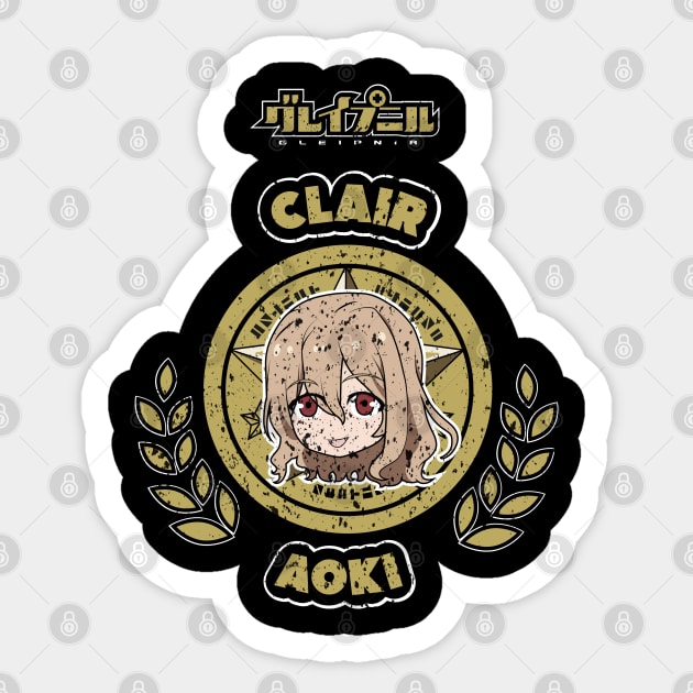 GLEIPNIR: CLAIR AOKI CHIBI (BLACK) GRUNGE STYLE Sticker by FunGangStore